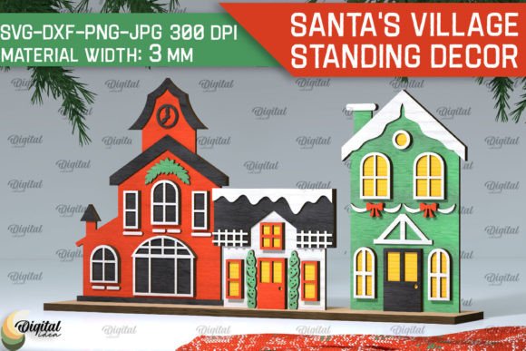 3D Santa's Village Laser Cut: A Winter Amp Delight
