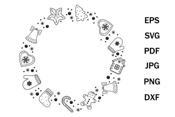 A Playful SVG Christmas Frame for Holiday Graphics and Illustrations