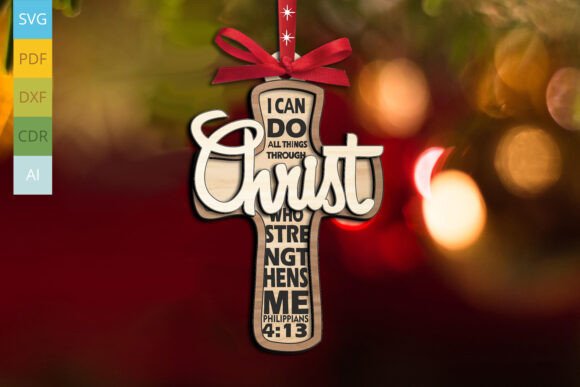 Christ Cross Christmas Sacred SVG for Winter Amp Laser Cutting