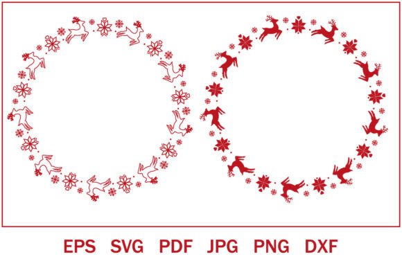 Christmas Deer Frame SVG: A Holiday Graphic Design Asset Review