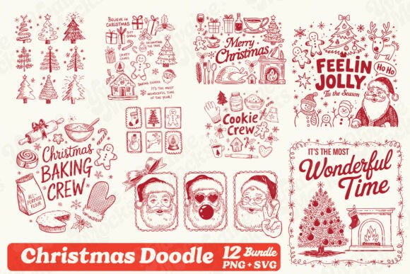 Christmas Doodles Bundle: A Crafter's Graphics Review