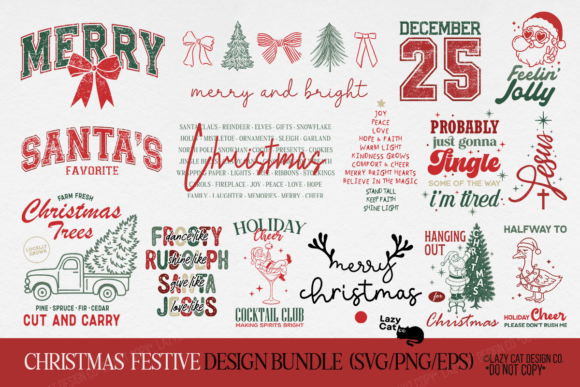 Christmas Festive SVG PNG Bundle: A Designer's Review