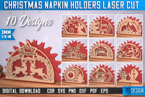 Christmas Napkin Holder Bundle for New Year