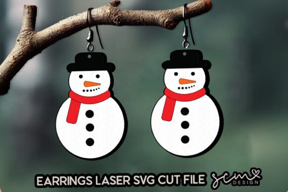 Christmas Snowman Earrings: A Winter Amp Laser Cutting Gem