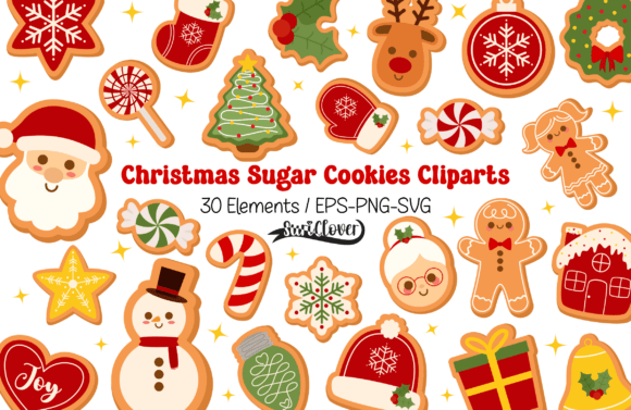 Christmas Sugar Cookies Clipart SVG Review for Holiday Graphics