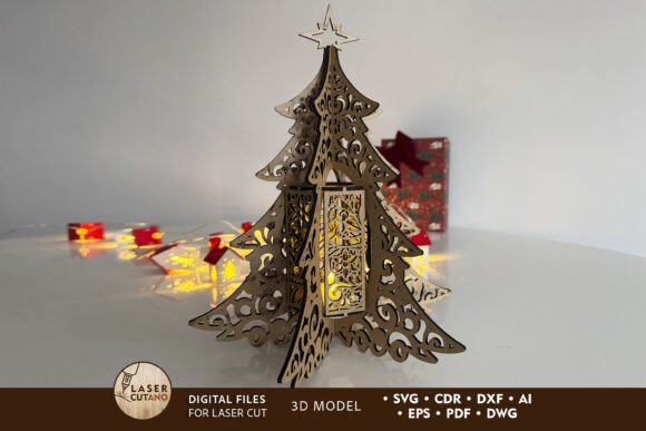 Christmas Tree Lamp: A Laser-Cut Winter Amp Gem