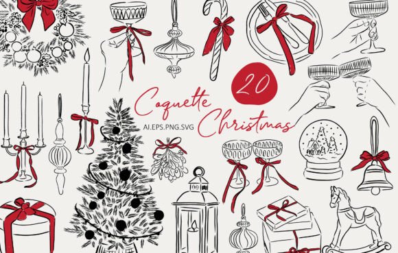 Coquette Christmas Clipart Set: A Premium Graphics Review