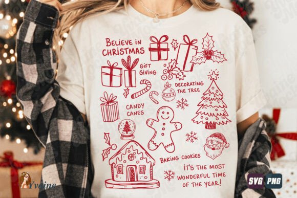 Cozy Christmas Doodle Graphics for Brand Illustration
