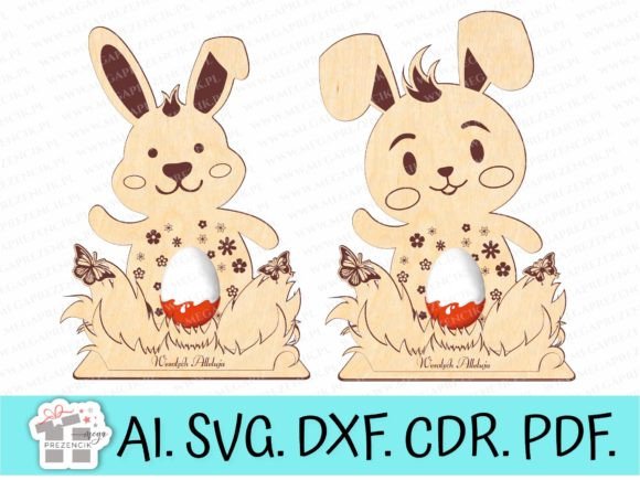 Easter Bunny on a Laser Surprise Egg Svg: Playful Graphics for Local Brands