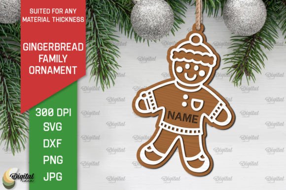 Gingerbread Man SVG. Gingerbread Family for Winter Amp Laser Cutting