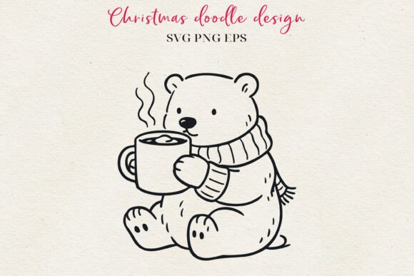 Hand-Drawn Christmas Character SVG PNG for Creative Graphics
