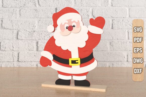 Jolly Santa Waving for Winter Amp Laser Cutting