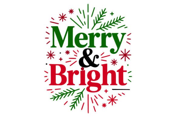 Merry Bright Typography: A Graphics & Illustrations Review