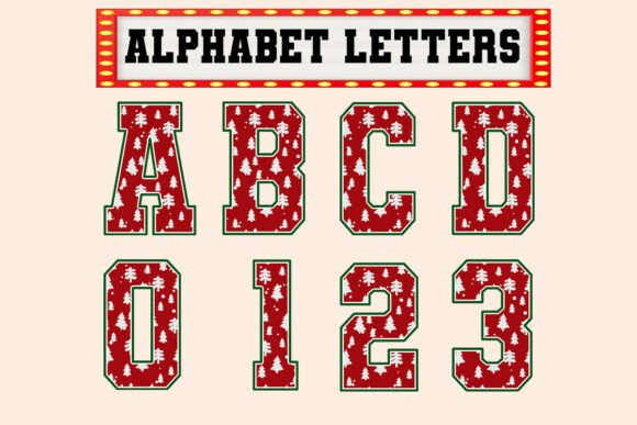 Real-World Embroidery with the Red Tree Christmas Letter Alphabet