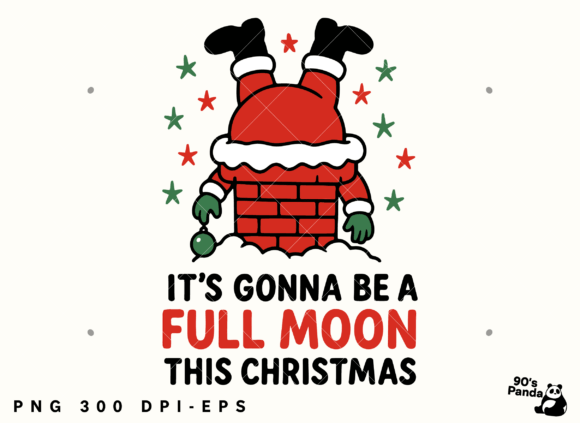 Testing a Santa Moon Graphic for Handmade Seasonal Collections