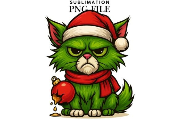 The Green Funny Christmas Cat PNG: A Designer's Packaging Review